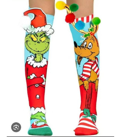 Christmas Gift Disney Cute Girl Mid Tube Three-Dimensional Fashion Handmade Ears Handmade Socks Mickey Minnie Cosplay Accessory