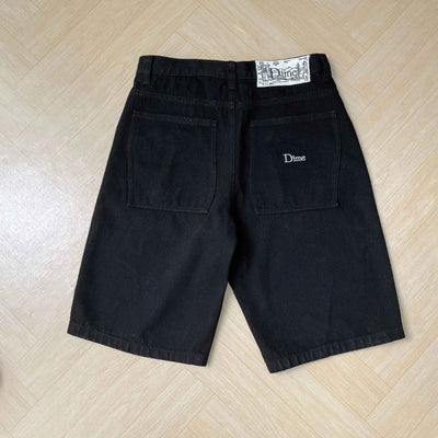 Dime Baggy Straight Leg Loose Casual Streetwear Skateboard Men's Jeans ENIM PANTS Washed Denim Long Short Hip Hop Style
