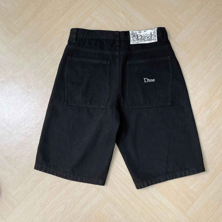 Dime Baggy Straight Leg Loose Casual Streetwear Skateboard Men's Jeans ENIM PANTS Washed Denim Long Short Hip Hop Style