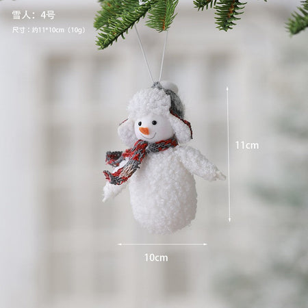 2Pcs New Christmas Cute Plush Angel Doll Pendant Lovely Boys Girls Xmas Tree Hanging Decoration Merry Christmas Party Ornaments