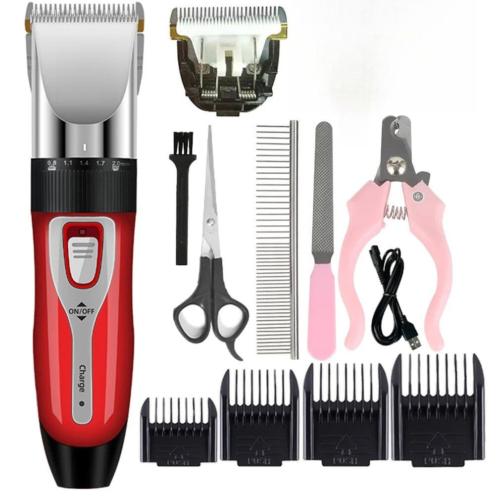 Dog Clipper Pet/Cat/Rabbit Hair Clippers Grooming Haircut Professional Trimmer Shaver Set Pets Cordless Rechargeable Promotions