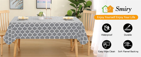 Olanly Waterproof Tablecloth Heat-Resistant Rectangle PVC Table Cloth For Wedding Kitchen Dining Desk Moroccan Table Coat Cover