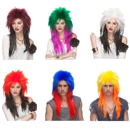 New Kill Matt Long Straight Hair Synthetic Wig Chemical Fiber Fluffy Punk Rock Style for Halloween Party