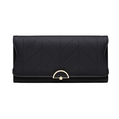 PU Fashion Long Women's Wallet Fashion Buckle New Handbag Large Capacity Fresh Wallet Wallet