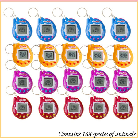 6-48PCS Virtual Pet Keychain Digital Pet Electronic Handheld Game Video Game Party Birthday Nostalgic 90s