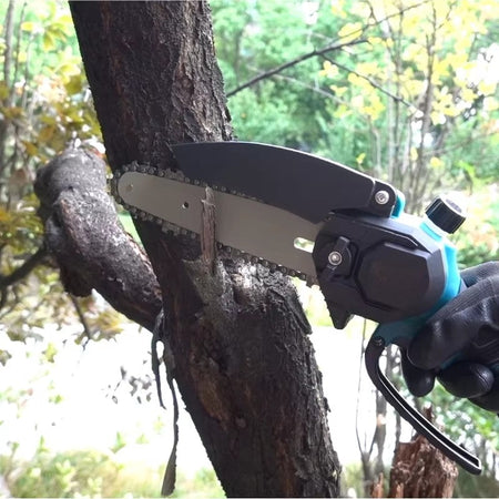 1700RPM 6 Inch Mini Li-Ion Electric Chainsaw One Hand Portable Electric Saw Fit 18V Makita Battery