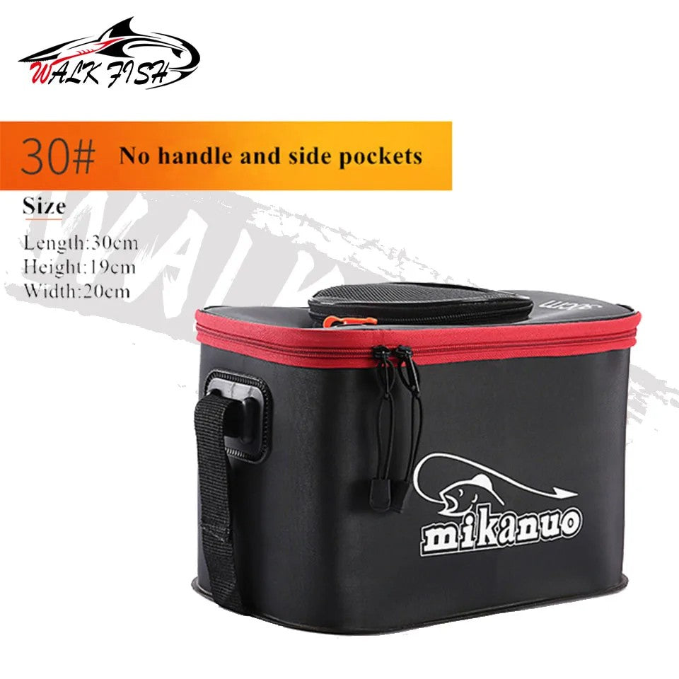 WALK FISH Thicken Fishing Bag Folding EVA Fishing Bucket Portable Live Fish Box Storage Outdoor Waterproof Camping Hiking Bag