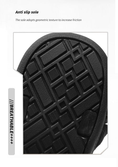 Black Men's Outdoor Casual Arch Support Sandals Anti-Slip Breathable Beach Holiday Sports Sandals for Summer Walking Size 40-45