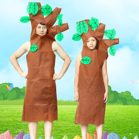 Christmas Tree Halloween Costumes Kids Adults Cosplay Jumpsuit Preschool Performance TV Shows Video Program Dress Up Clothes