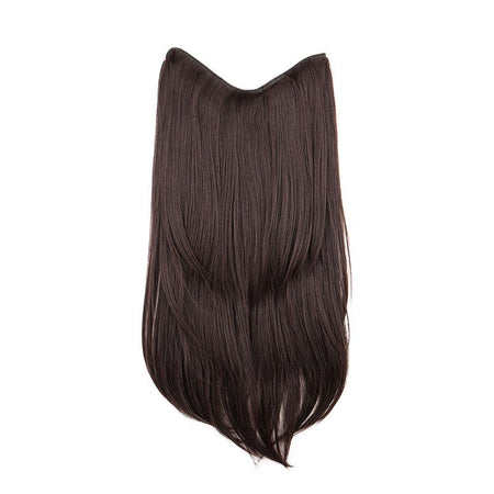 22Inch Synthetic V-Shape Long Straight Hair Extension Layered Hairpiece Natural Invisible Everyday Wear for Women Daily Party
