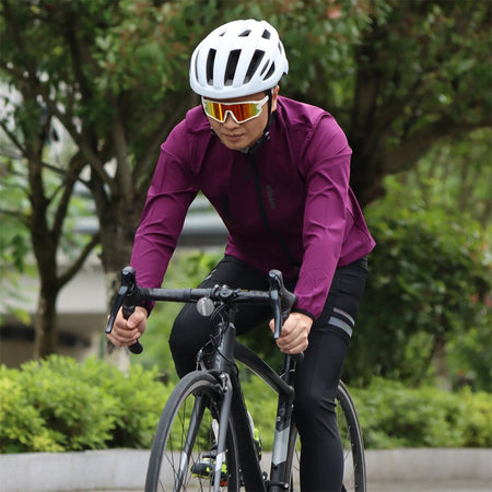 WOSAWE Mens Cycling Windproof Jacket Ultralight Windbreaker MTB Road Bike Vest Water Resistant Long Jersey with 2 way YKK zipper
