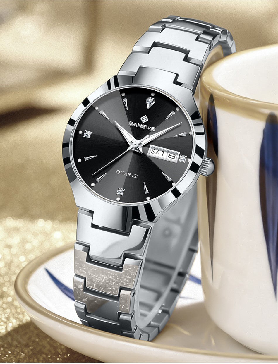 BANGWEI 2026 NEW Women's Watch Fashion Waterproof Luminous Elegant Weekly Calendar Exquisite women's quartz wrist watch reloj