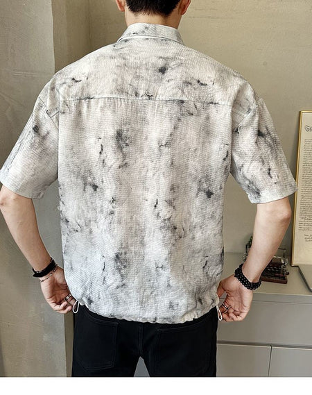 2025 High-end New Short-sleeved Men's Shirt Summer Fashion Trendy Brand Half-sleeved Thin Loose Casual Trend