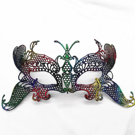 Women Sexy Hollow Lace Masquerade Gold Black Face Mask Princess Party Cosplay Prom Props Costume Nightclub Queen Eye Mask Exotic