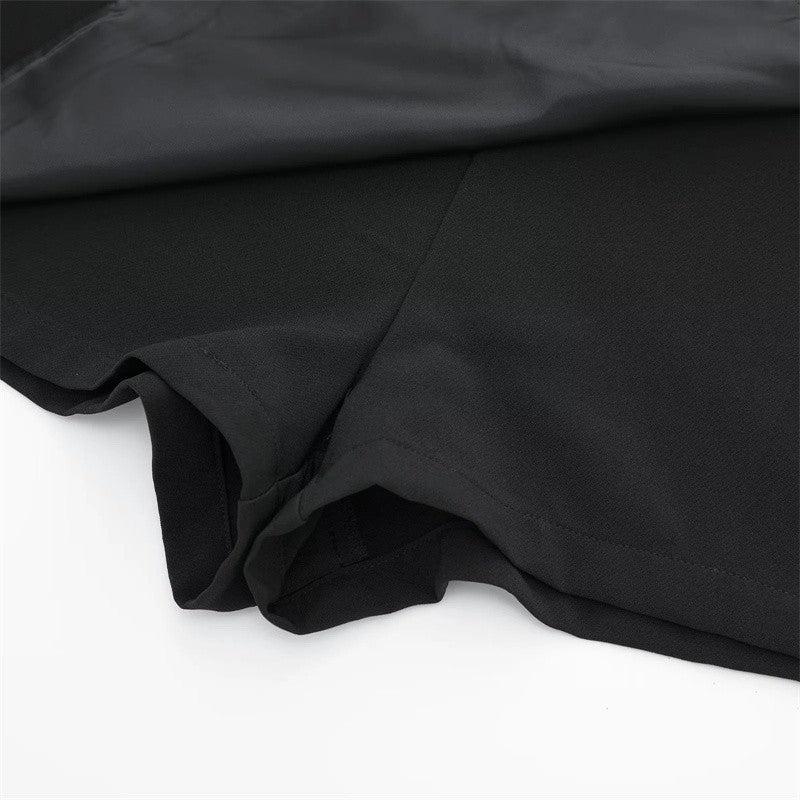 MUJER 2025 Asymmetric Skort For Women Black High Waist Mini Skirt Shorts Women Casual Bermuda Shorts Woman Summer Skirt Shorts