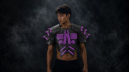 Cyber LED Glow Armor Cape – Illuminated Cosplay & Club Wear