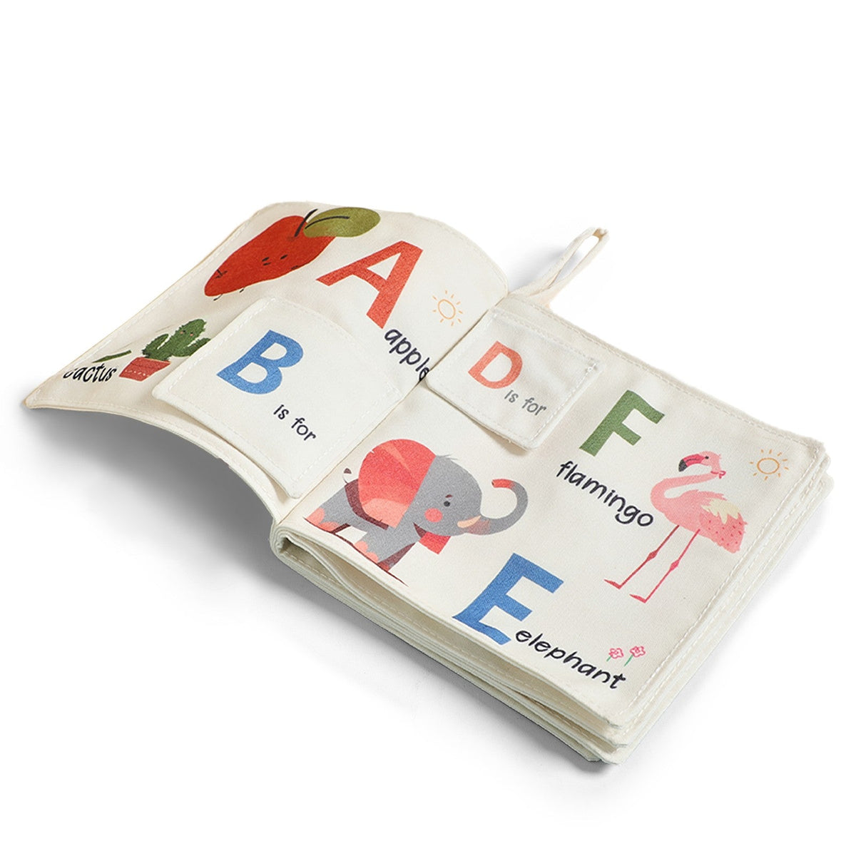 Baby Toys for 0 12 Months Cloth Book Early Educational Sensory Book Baby Soft Books Fluffy Cartoon Elephant Books With Mirror