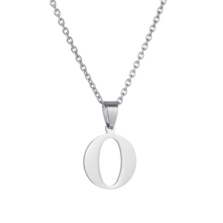 26 Alphabet Letters A-Z Name Pendant Stainless Steel Necklace Initial Minimalist Necklaces For Men Women Fashion Gifts Wholesale