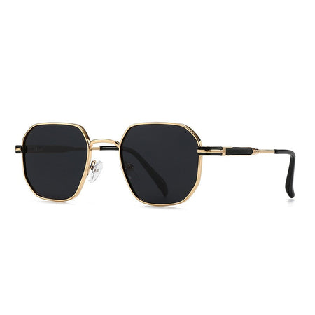 New European and American Style Men's Aviator Glasses, Retro Metal Square Frame Sunglasses, Cross-Border Ready Stock 1435