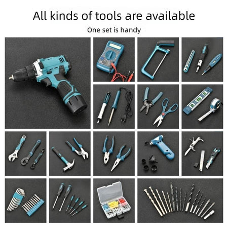 High-power Electric Drill Power Tool Sets Automotive Tools Multifunctional Repair Combination Tools Auto Repair Toolbox Kit