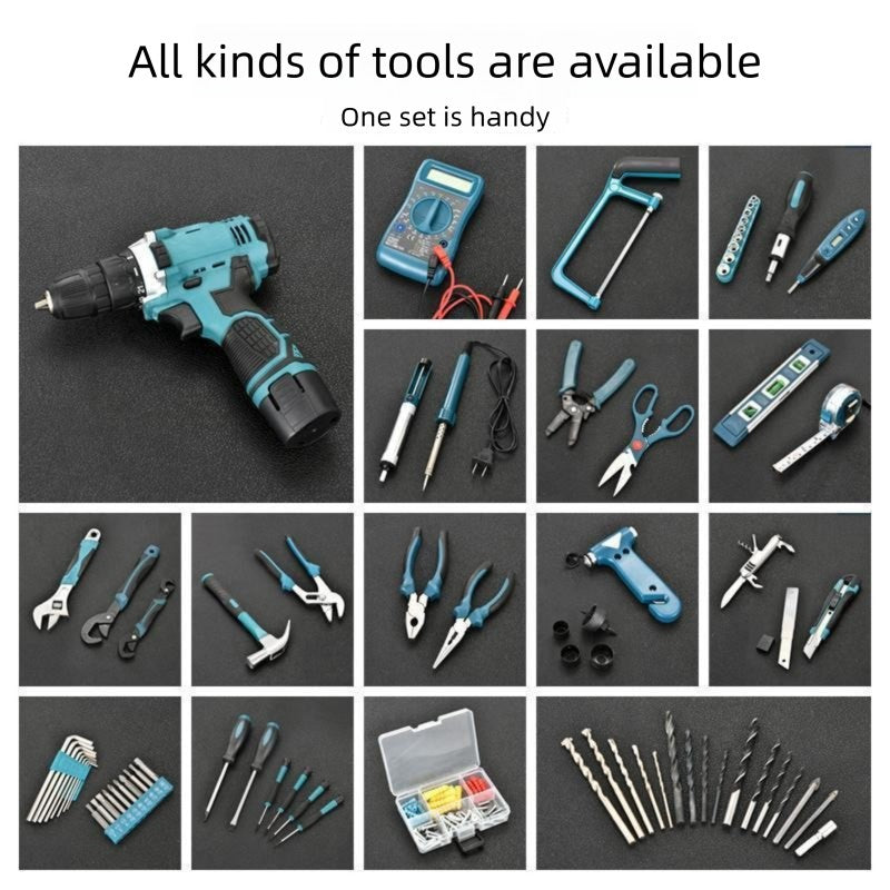 High-power Electric Drill Power Tool Sets Automotive Tools Multifunctional Repair Combination Tools Auto Repair Toolbox Kit