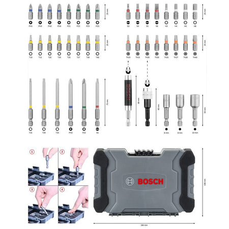 BOSCH Tool Attachments Bit Holder Drill Bit Set Twist Drill Multi-functional Tool Accessories 2608522320 2608900585 2608522317