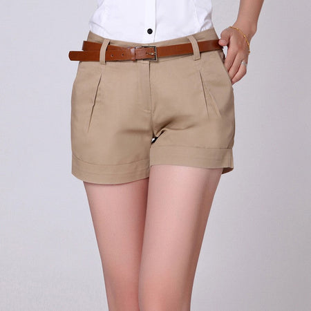 New Women'S Summer Thin Casual Pure Color Shorts Korean Fashion And Versatile Comfortable Slimming Pure Cotton 3-Point Pants