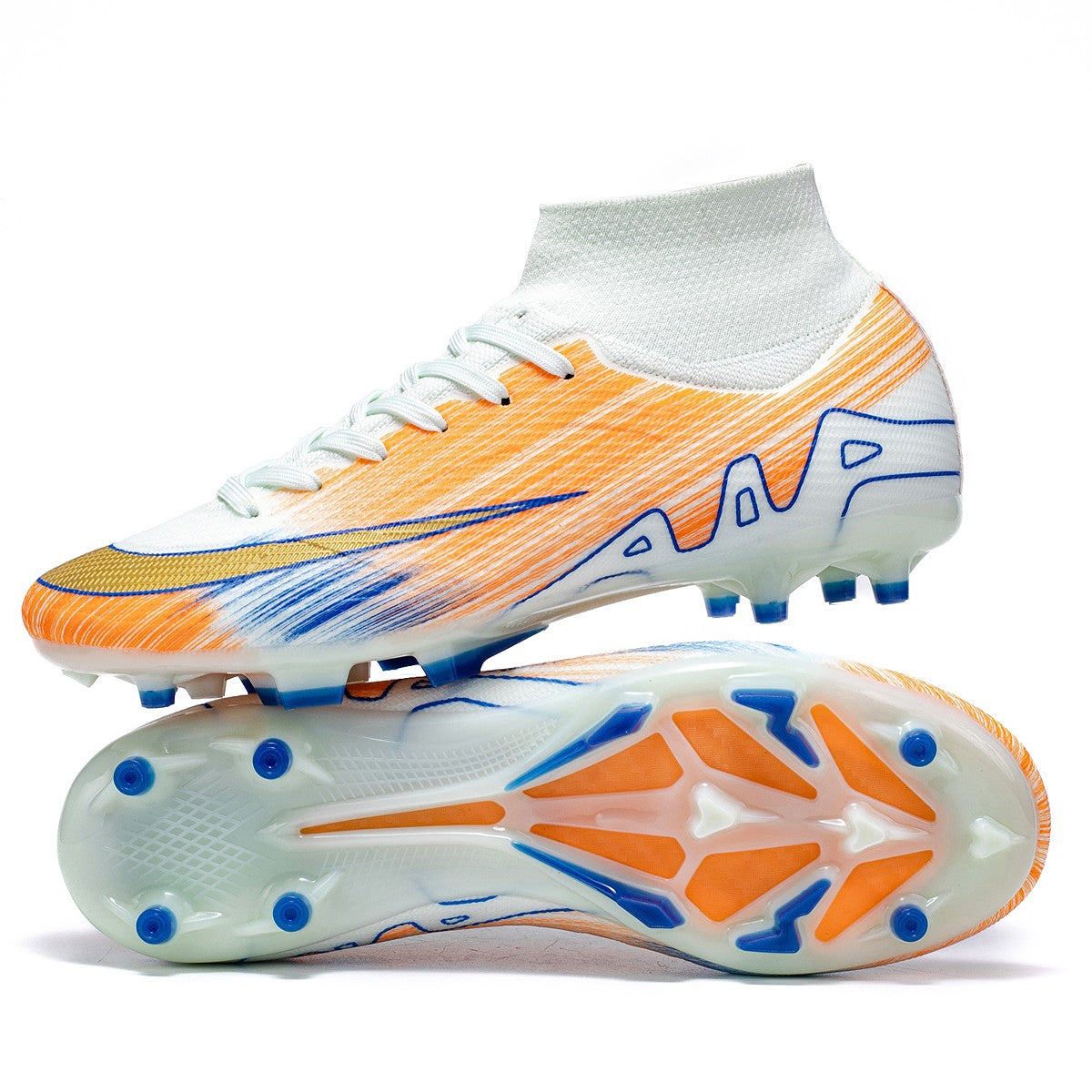 New Men High-top Football Boots Grass Cleats Non-Slip Soccer Shoes Futsal Sneakers High-quality Match Indoor Hot-selling Outdoor