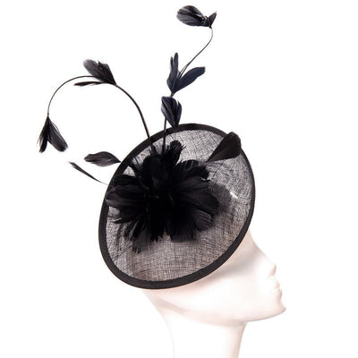 Double hemp yarn pattern design feather accessories big brim sun hat elegant banquet hat wedding beach vacation equestrian hat