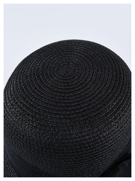 USPOP New women sun hats fashion bow straw hats casual summer wide brim drooping beach hat female summer hat