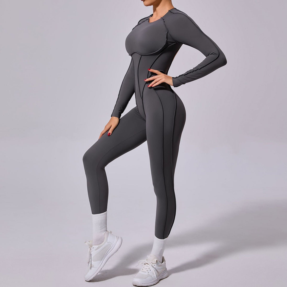 One-piece Yoga Jumpsuit Women Long Sleeved Set Quick Drying Yoga suit Gym Training Suit  Sportswear Bodysuits Women Fitness Set