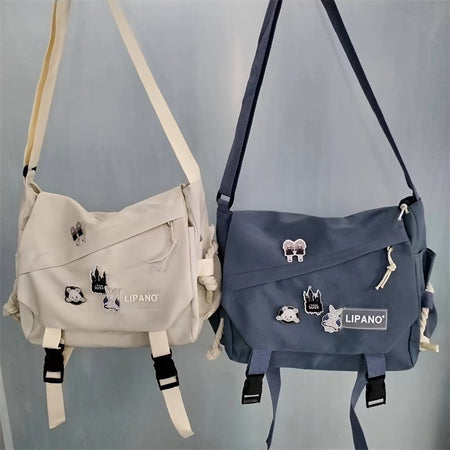 1pc Nylon Handbag Shoulder Bag, Large Capacity Messenger Bag, Men's Crossbody Bag, Student School Bags for Teenagers Daily Use