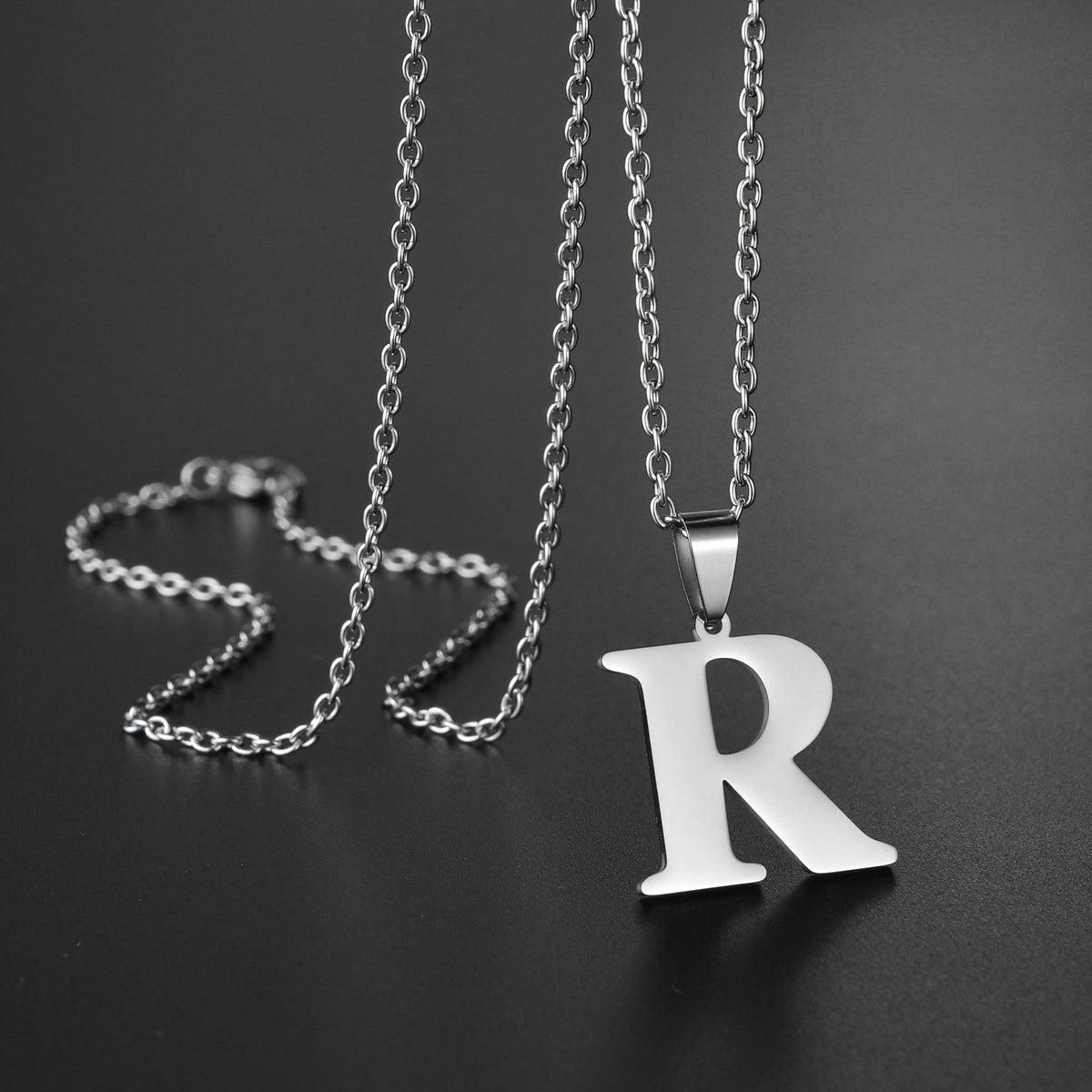 26 Alphabet Letters A-Z Name Pendant Stainless Steel Necklace Initial Minimalist Necklaces For Men Women Fashion Gifts Wholesale