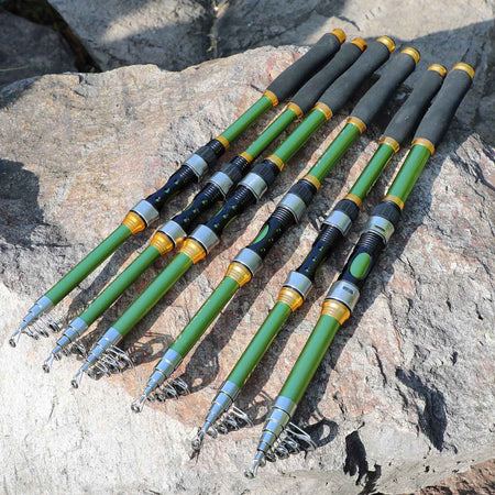 Sougayilang 4 Colors Telescopic Fishing Rod 1.8m-3.3m Glass Fiber EVA Handle Carp Spinning Rod Fishing Pole Fishing Weight 5kg