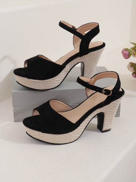 Women Comfortable Heeled Sandals Women Platform Fish Fashion Shoes Summer High Heels Sandals 2024 New Trend Shoes for Women