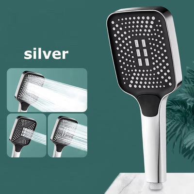 3 Mode Adjustable High Pressure Shower Head Handheld Large Flow Water Saving Pressurized Shower Head Mixer Bathroom Accessories