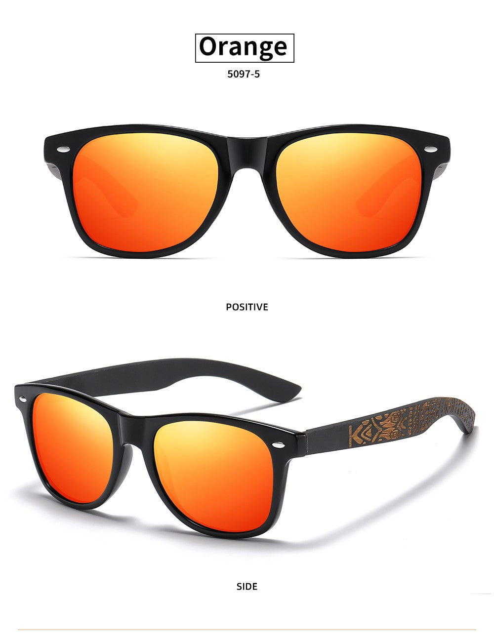 GM Brand Wooden Bamboo Polarized Men's Sunglasses Oval Frame Sun glasses Women Sun glass S5097es Male Oculos de sol Masculino