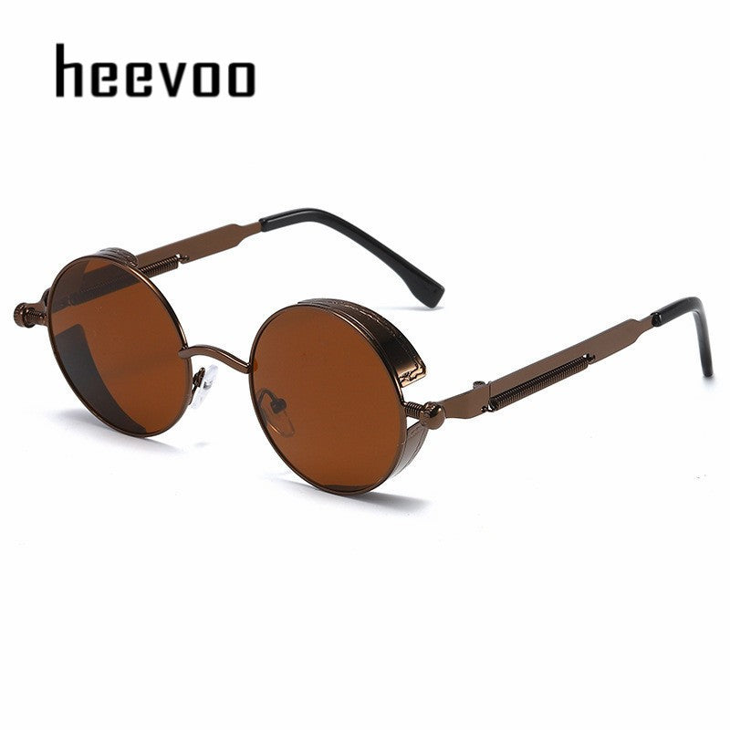Metal Steampunk Sunglasses Men Women Fashion Round Glasses Brand Designer Vintage Sun Glasses High Quality Oculos de sol UV400