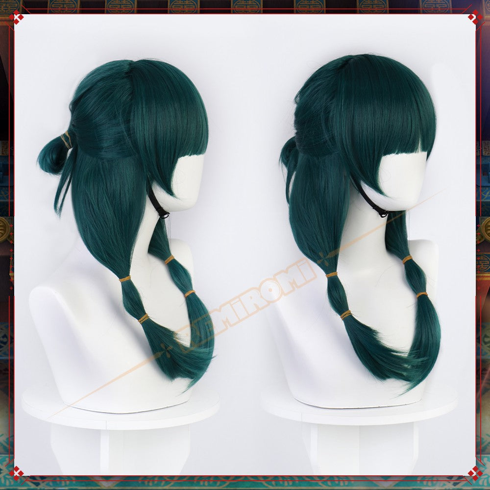 Maomao Cosplay Wig Synthetic Anime The Apothecary Diaries Green Hair 2 Styles Kusuriya no Hitorigoto Hairpin Headress +Wig Cap