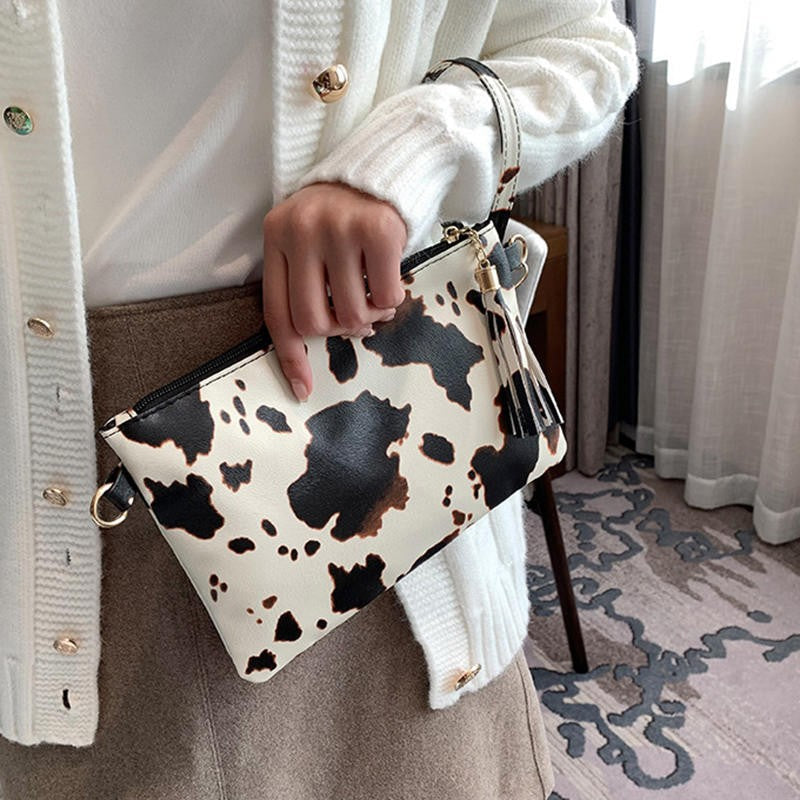 Women Clutch Bag Leopard Print Long Wallets Female Fashion Design PU Leather Wallet Messenger Bag Ladies Elegant Handbag NEW