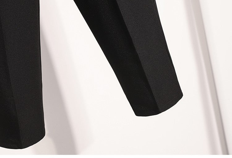 Plus Size Pants Woman 2025 Autumn Winter New Arrival High Waist Suit Pants High Quality Korean Style Straight Trousers