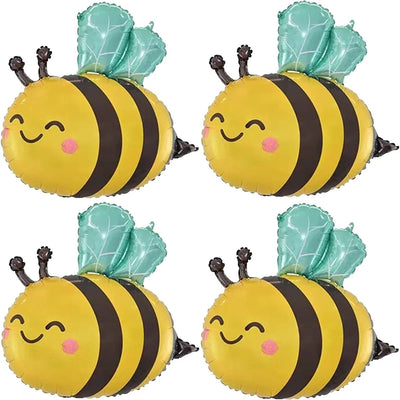 2/4Pcs 31Inch Bee Foil Balloons Birthday Party Decorations for Bee Themed Party Baby Shower Wedding Party Bridal Shower Decor