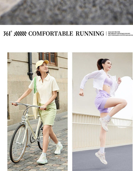 361 Degrees Women's Sneakers Retro Platform Sole Breathable Mesh All-Day Comfort Lightweight  Fitness Female Sneakers 682522230