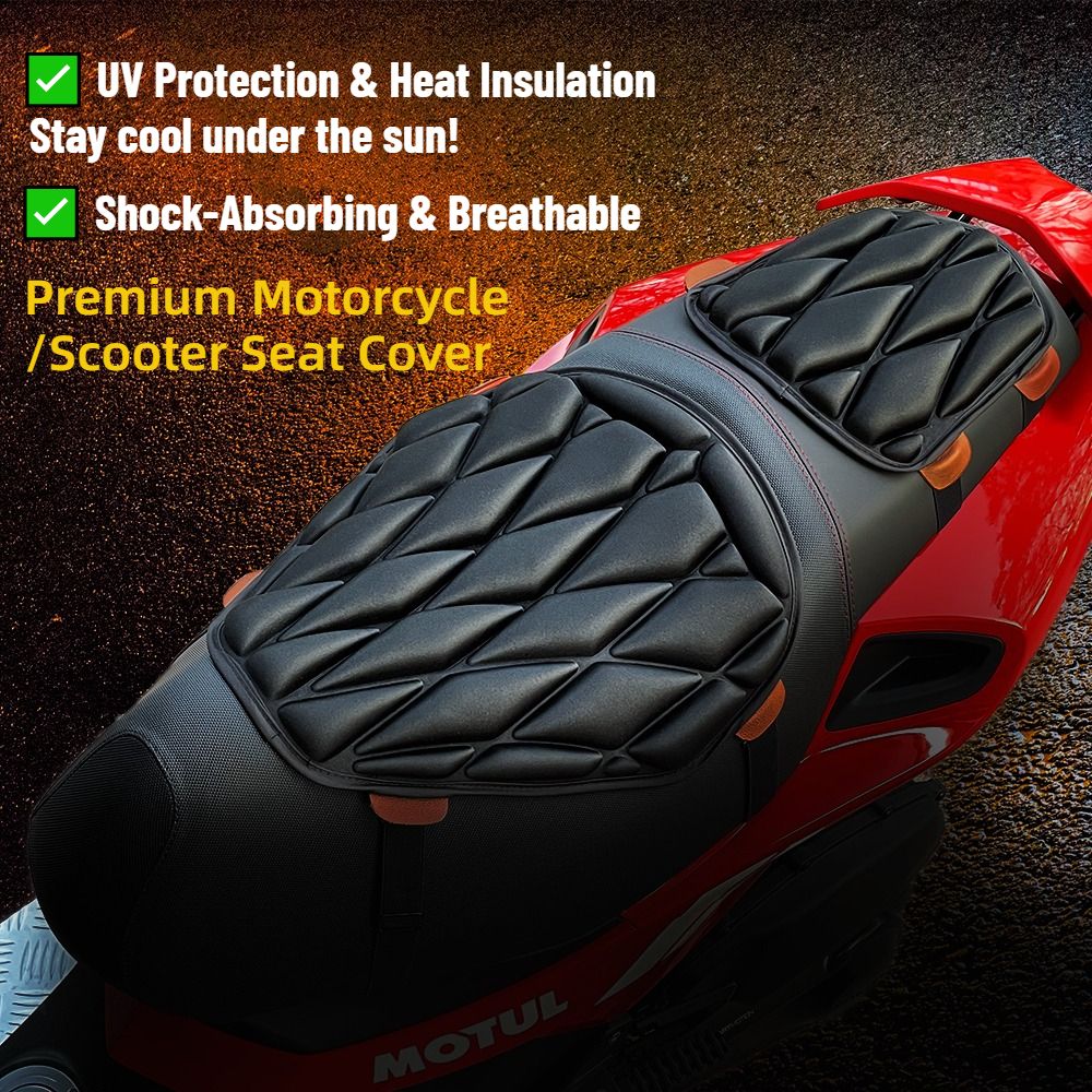Motorcycle Seat Cover 3D Comfort Air Seat EVA Cushion Cover Waterproof  UV Heat Resistant Universal e-bike scooter motorcycle