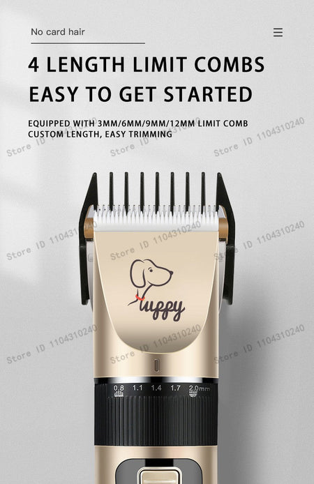 Electric Pet Clipper Grooming Kit for Dogs Reachageable Trimmer Haircut Cat Hair Cutting Remover Quiet Nail Grinder Machine Set