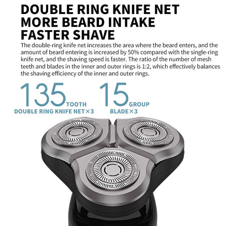 XIAOMI MIJIA S500 Electric Shaver Dry Wet Shaving Triple Blade Trimmer Beard Floating Head Men's Shaver Electric Razors Machine