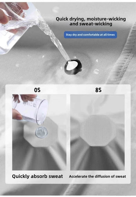 5pcs Men's Lightweight Summer Ice Silk Athletic Set Quick-Dry Running Clothes Outdoor Kit Cycling Fitness Men's Sportswear Set