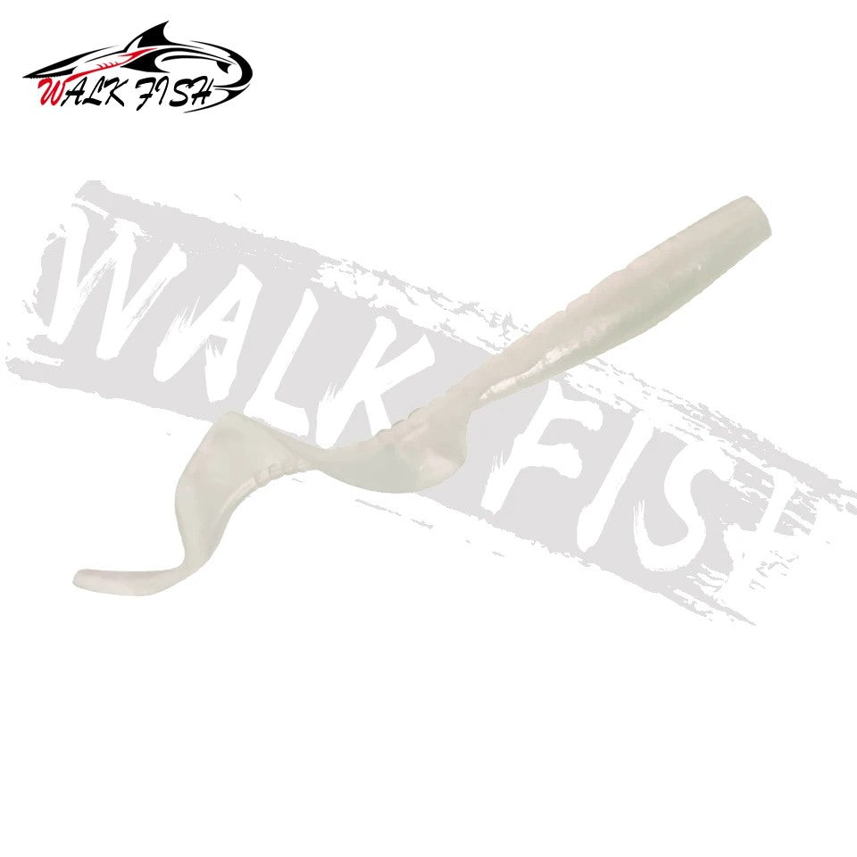 WALK FISH 10Pcs Spinpoler 60MM 80MM Lifelike Fish Lure Bait Worms Artificial Silicone Soft Lure Bass Pike Fish Lure Wobbler