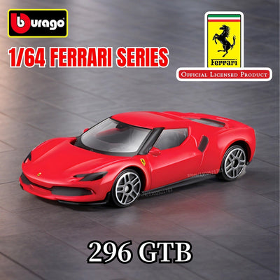 Bburago 1:64 Ferrari Enzo Replica Car Model Scale F40 F50 458 488 296 Diecast Traffic Miniature Art Figure Kid Boy Toy