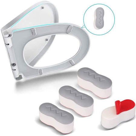 4pcs Universal Toilet Lid Cushion Anti-slip Gasket Toilet Seat Pad Buffers Stop Bumper Shock Absorber Bathroom Toilet Seat Kits